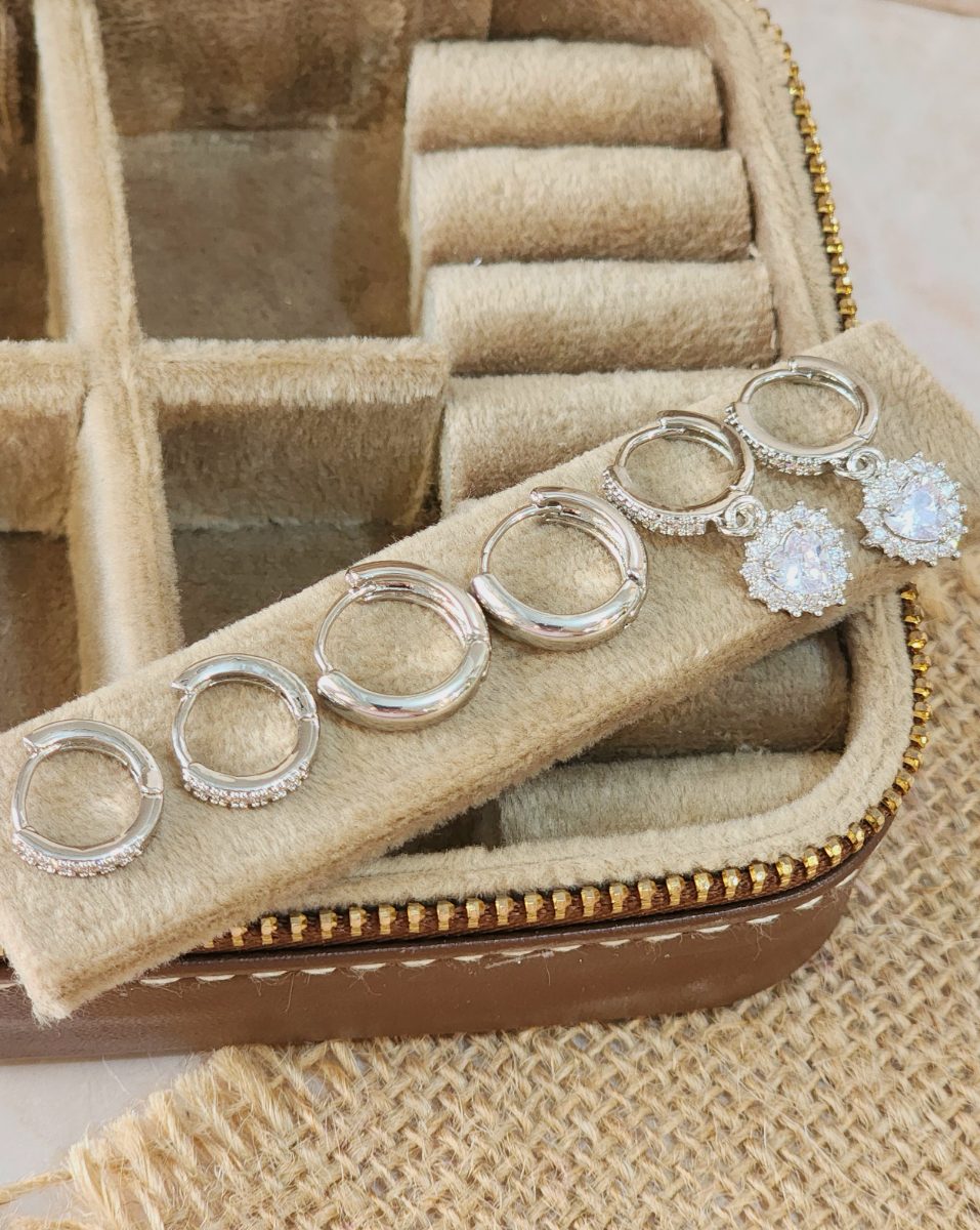 Set de Aros Plateado