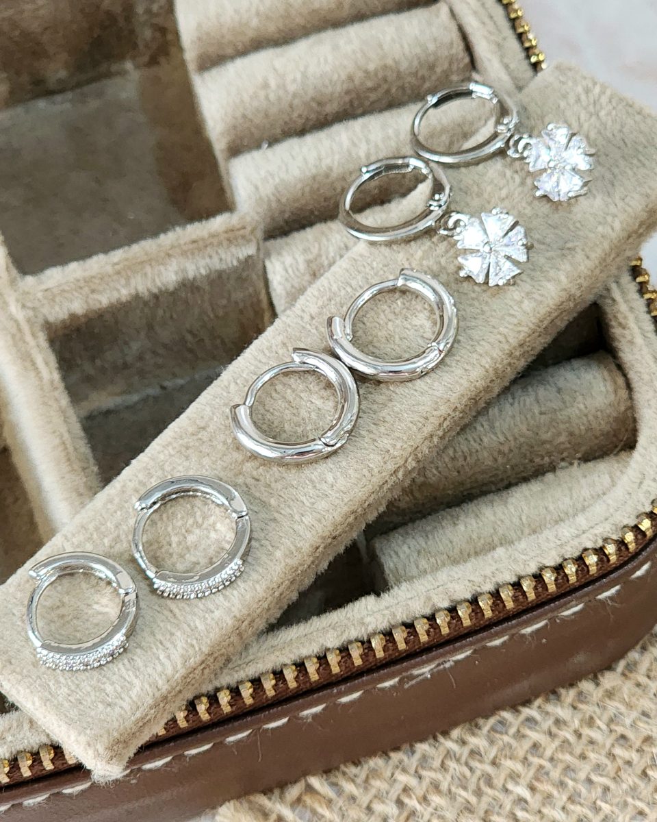 Set de Aros Plateado