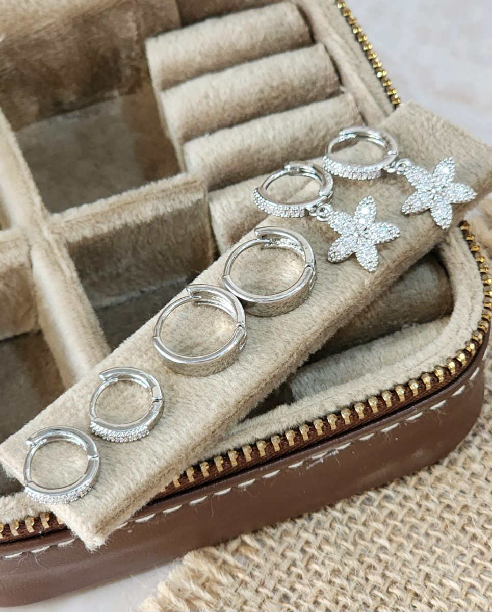 Set de Aros Plateado