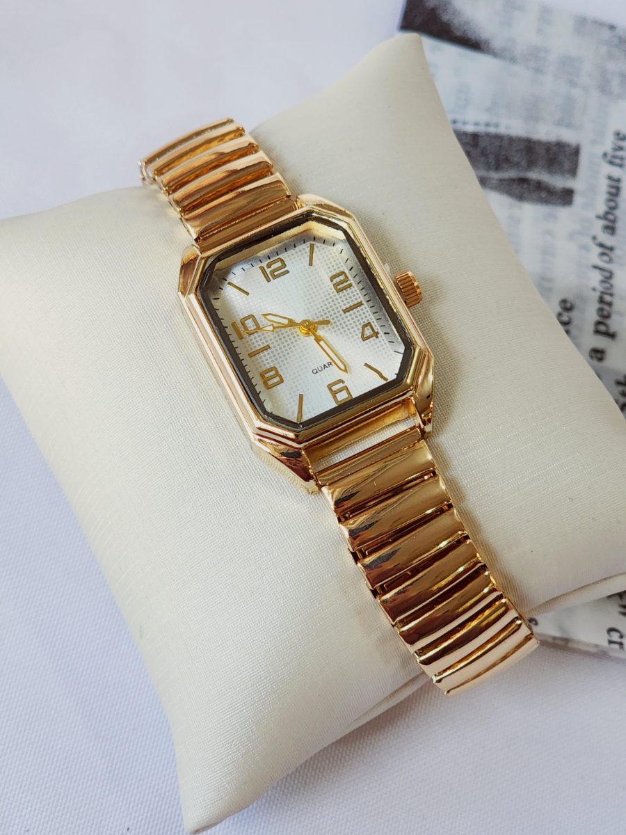 Reloj Flexible Rectangular D Plateado
