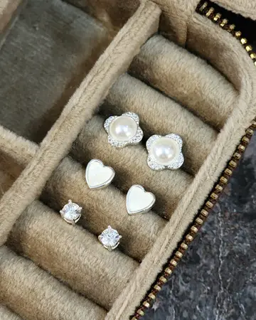 Set de 3 Aros Plateados