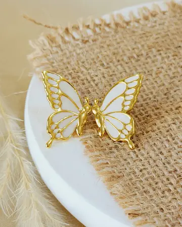 Mariposa Dorada Blanco