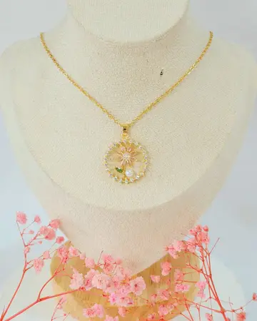 Collar Margarita Rosada