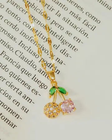 Collar Cereza Rosada