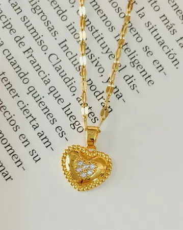 Collar Corazón Diamantado