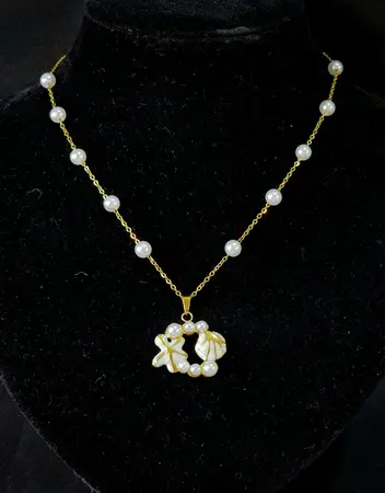Collar Perlado Blanco