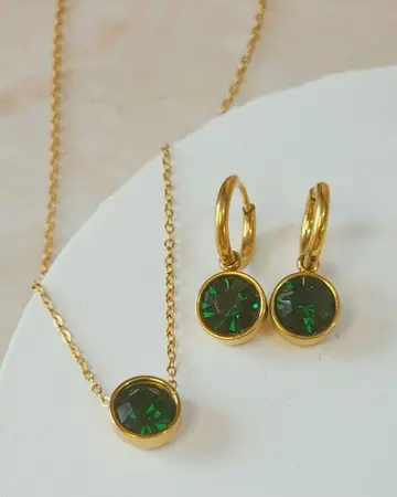 Conjunto Collar+Aro Circular Negro