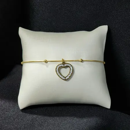 Pulsera Corazón Dorado