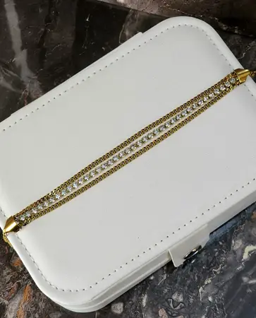 Pulsera Dorada Cristal